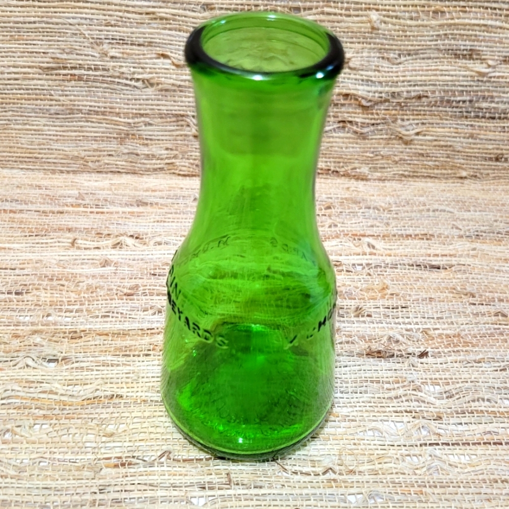 Empty M Lamont Vineyards 3A Emerald Green Wine Cruet 2/5 pint